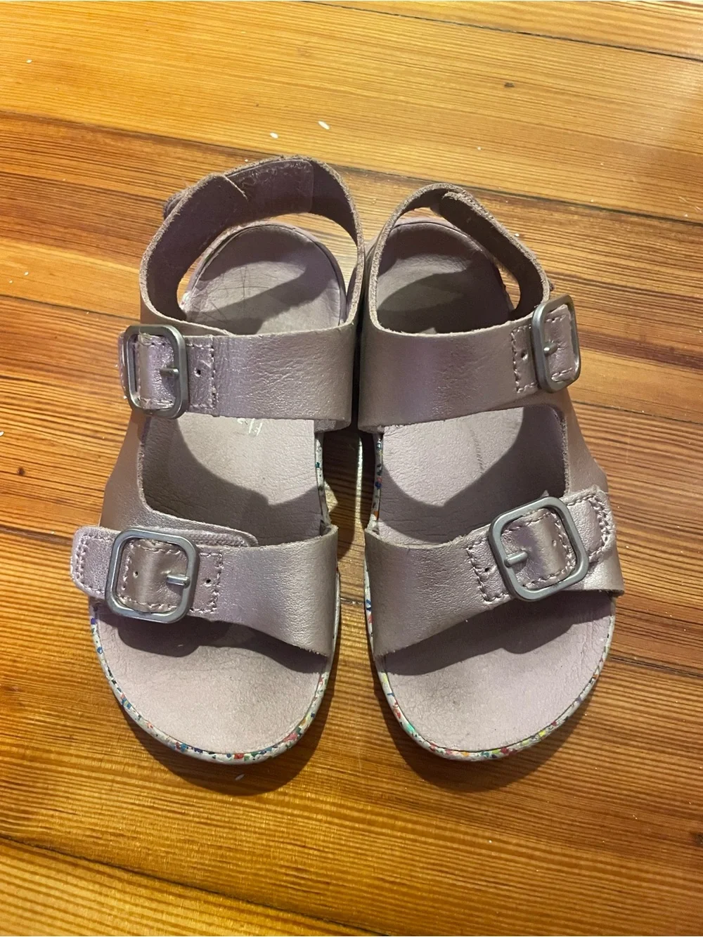 Merrell Kids Dual-Buckle Sandals in metallic lilac